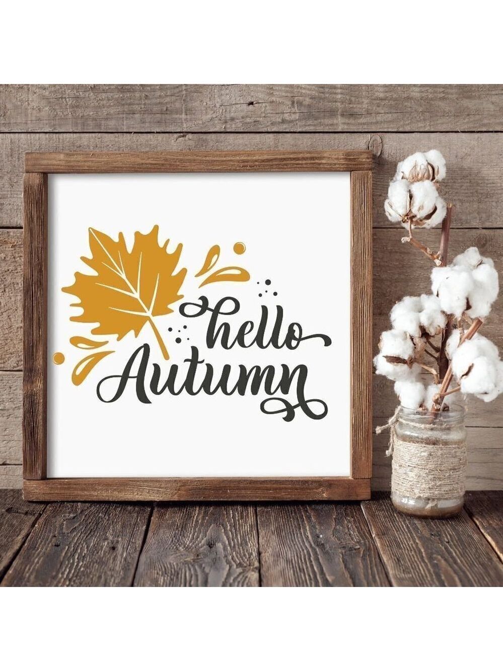 Hello Autumn Hand-crafted sign